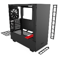 Кутия NZXT H510i Smart Matte Black/Red