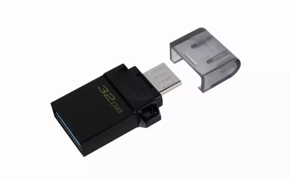 USB памет KINGSTON DataTraveler MicroDuo3 G2 64GB, USB 3.2, Черен
