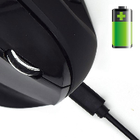 Мишка Ewent EW3158 Optical Wireless Безжична Ергономична Black