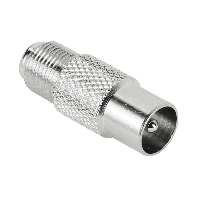 Адаптер HAMA SAT Adapter, SAT- F конектор женски -  коаксиален конектор , метален корпус