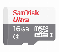 Карта памет SANDISK ULTRA microSDHC UHS-I, 16GB, Class 10, 48MB/s, +Адаптер