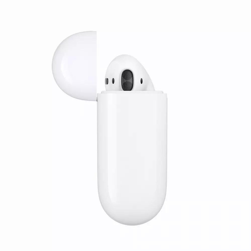 Блутут слушалки-тапи Apple AirPods 2Gen, с докинг кутийка, Wireless, Бели
