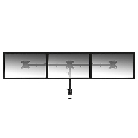 Стойка за 3 мониторa Ewent EW1513, за бюро, Регулируема, 27", 3x7 кг, Черен