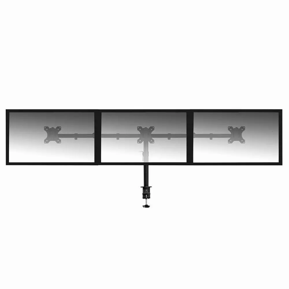 Стойка за 3 мониторa Ewent EW1513, за бюро, Регулируема, 27", 3x7 кг, Черен