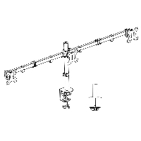 Стойка за 3 мониторa Ewent EW1513, за бюро, Регулируема, 27", 3x7 кг, Черен