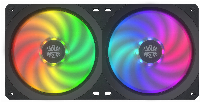 Вентилатор Cooler Master MasterFan SF240R ARGB (squareframe) 2 x 120mm вентилатори