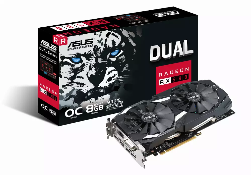 Видео карта ASUS Dual Radeon RX 580 OC 8GB