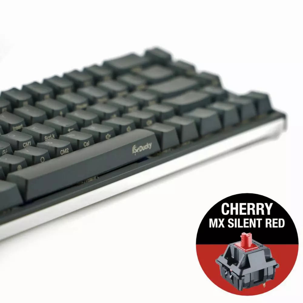 Геймърскa механична клавиатура Ducky One 2 SF RGB Cherry MX Silent Red