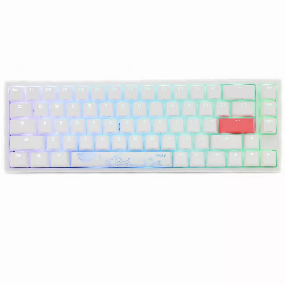 Gaming μηχανική πληκτρολόγιο Ducky One 2 SF White RGB, Cherry MX Black