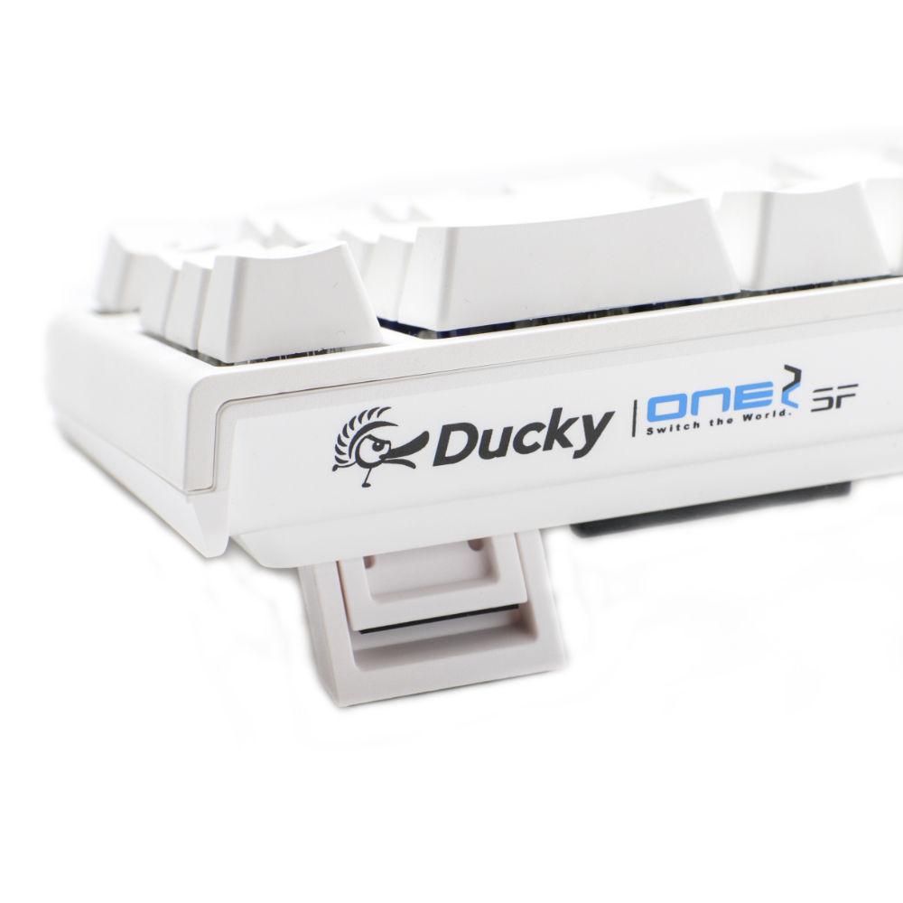 Геймърскa механична клавиатура Ducky One 2 SF White RGB, Cherry MX Silent Red
