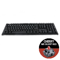 Геймърскa механична клавиатура Ducky One 2 Phantom, Cherry MX Silent Red