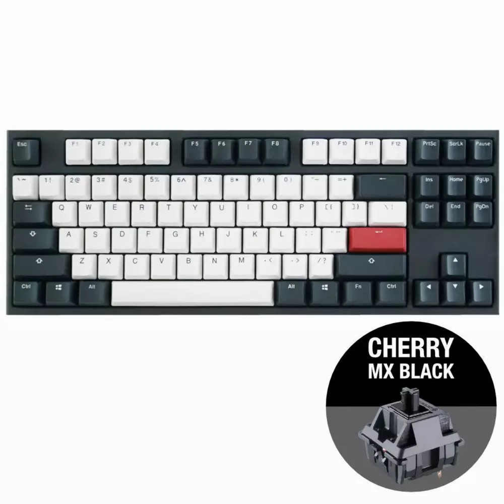 Геймърскa механична клавиатура Ducky One 2 Tuxedo TKL, Cherry MX Black