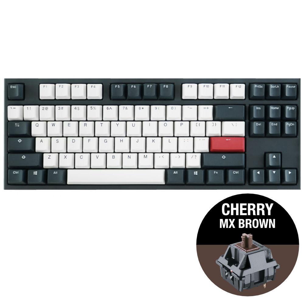 Геймърскa механична клавиатура Ducky One 2 Tuxedo TKL, Cherry MX Brown