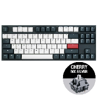 Геймърскa механична клавиатура Ducky One 2 Tuxedo TKL Cherry MX Silver