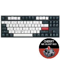 Геймърскa механична клавиатура Ducky One 2 Tuxedo TKL Cherry MX Silent Red