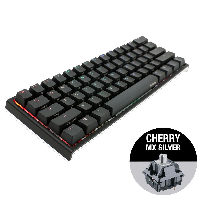 Геймърскa механична клавиатура Ducky One 2 Mini V2 RGB, Cherry MX Silver