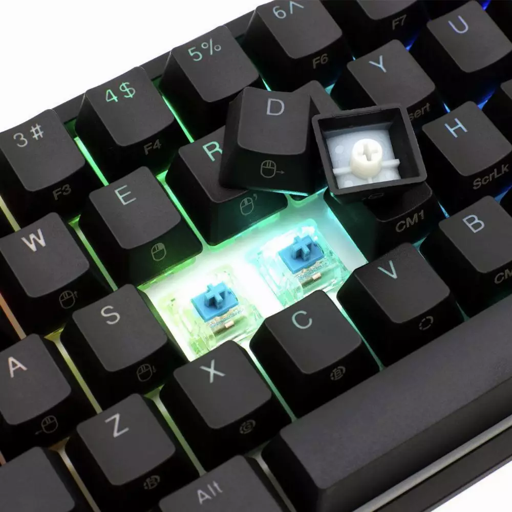 Геймърскa механична клавиатура Ducky One 2 Mini V2 RGB, Cherry MX Silver