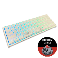 Геймърскa механична клавиатура Ducky One 2 Mini V2 White RGB Cherry MX Red