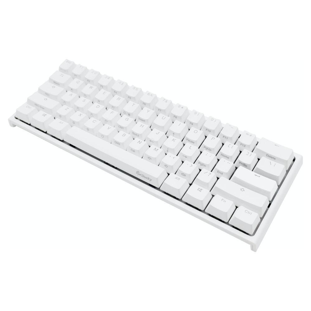 Геймърскa механична клавиатура Ducky One 2 Mini V2 White RGB Cherry MX Silent Red