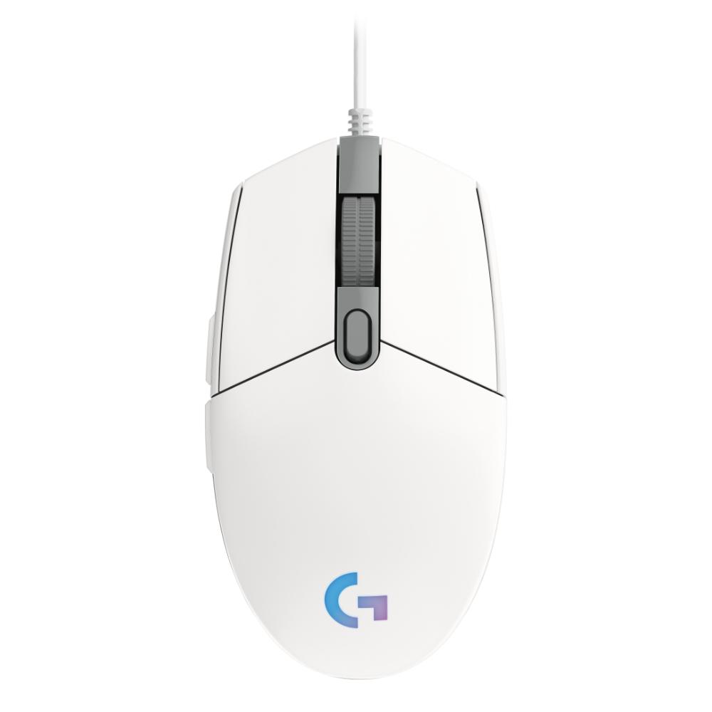 Gaming ποντίκι Logitech G102 LightSync RGB λευκό