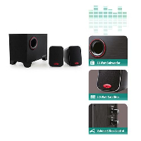 Звукова система Ewent EW3505, 2.1, 2x2.5W, 1x10W Subwoofer, Черна