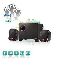 Звукова система Ewent EW3505, 2.1, 2x2.5W, 1x10W Subwoofer, Черна