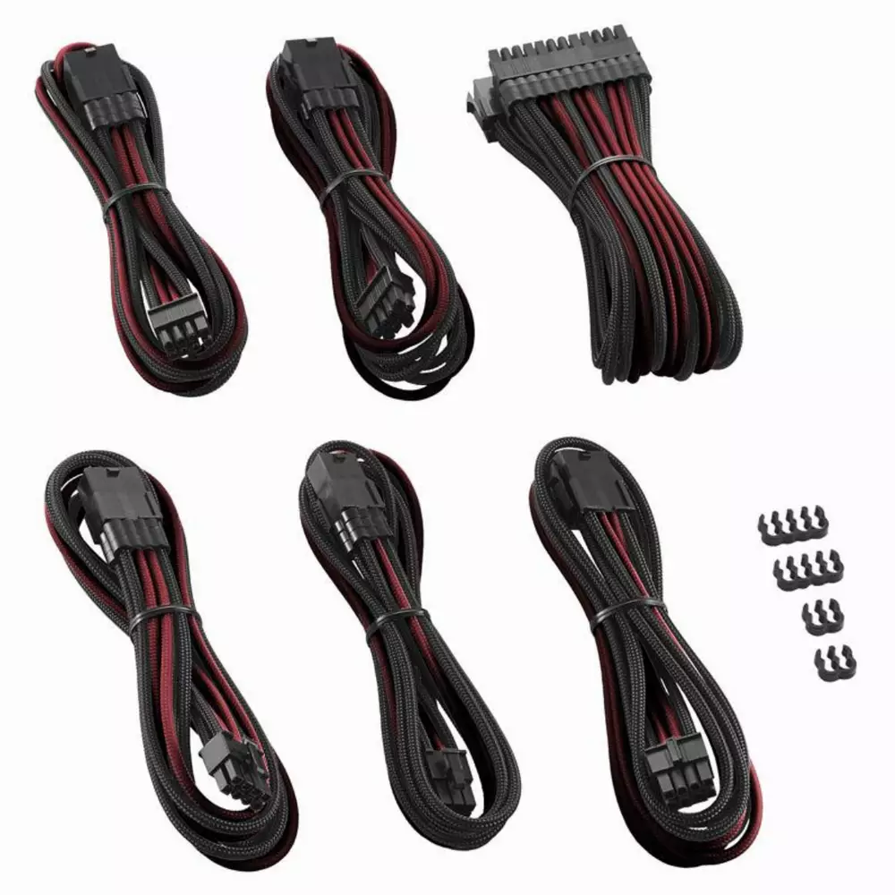 Комплект оплетени кабели CableMod PRO ModMesh Black/Red