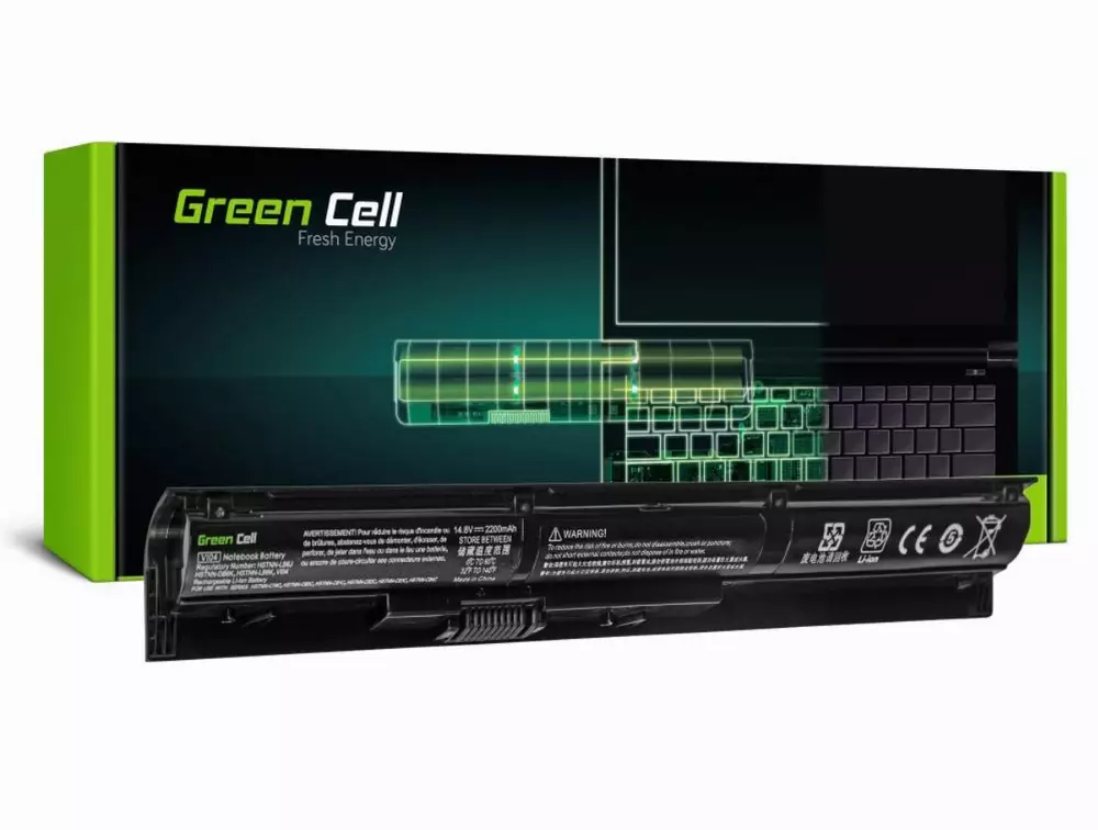Батерия за лаптоп VI04 HSTNN-LB6J for HP Pavilion 14 15 17 and HP Envy 14 15 17 14.4V 2200mAh GREEN CELL