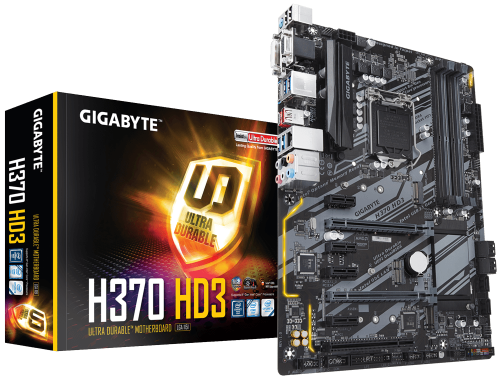 Дънна платка GIGABYTE H370 HD3