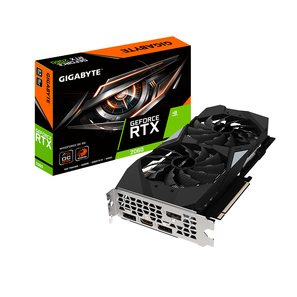Видео карта GIGABYTE GeForce RTX 2060 WINDFORCE OC 6GB