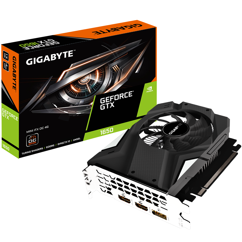 Видео карта GIGABYTE GeForce GTX 1650 Mini ITX OC Edition 4GB 