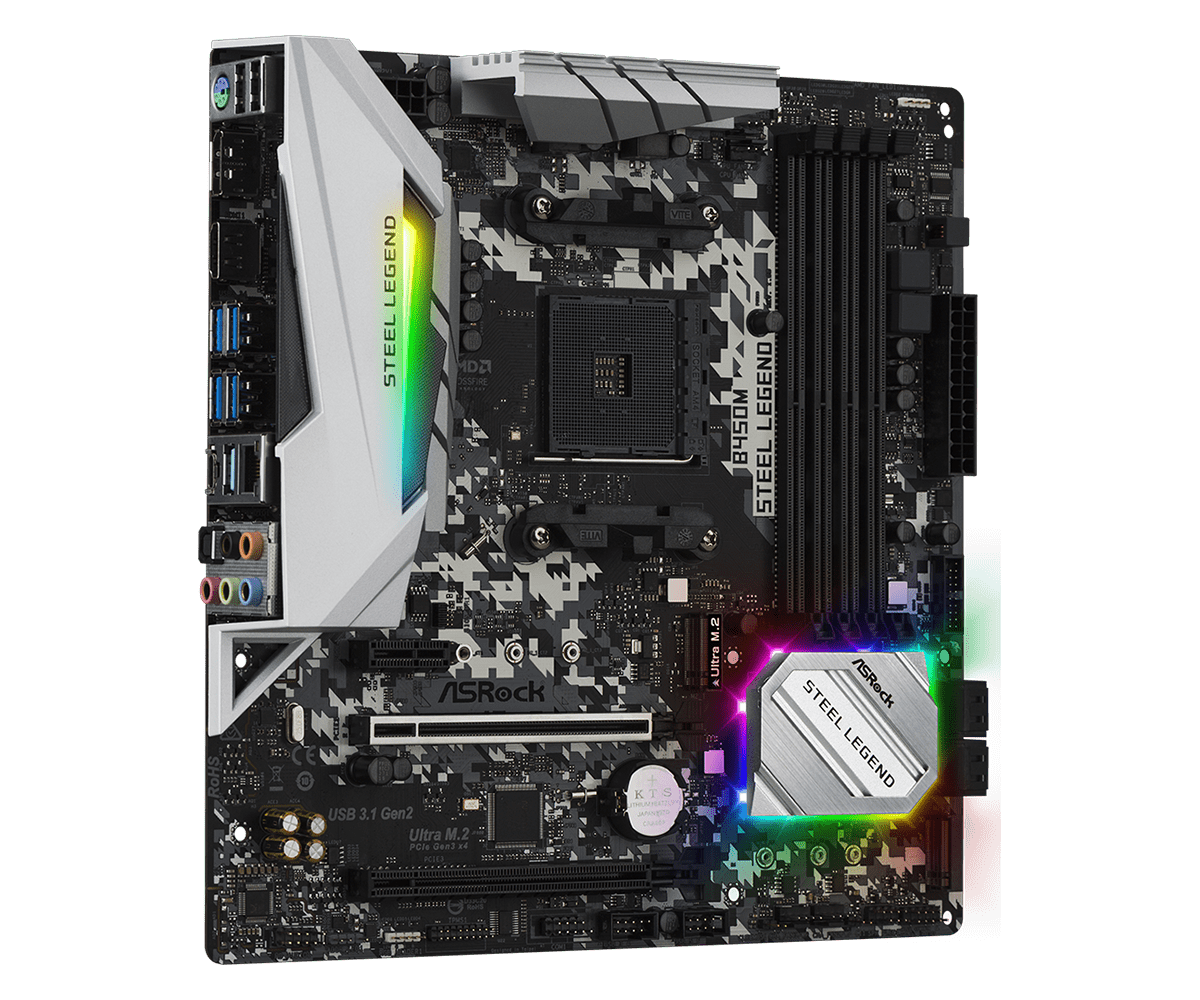 Дънна платка ASROCK B450M Steel Legend 