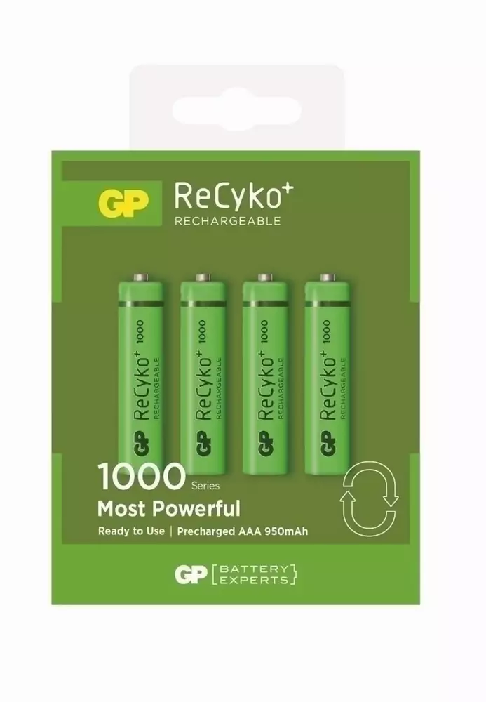 Акумулаторна Батерия GP R03 AAA 1000mAh NiMH 100AAAHCN-GB4 4 бр. в опаковка GP