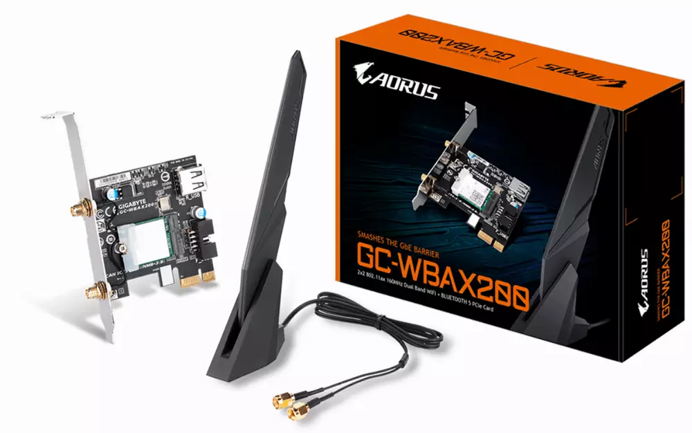Безжична карта GIGABYTE AORUS X200 Intel&reg; WIFI 6 2x2 802.11ax, Bluetooth 5.0