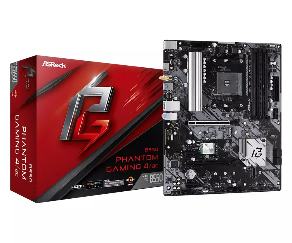 Дънна платка ASROCK B550 PHANTOM GAMING4/AC