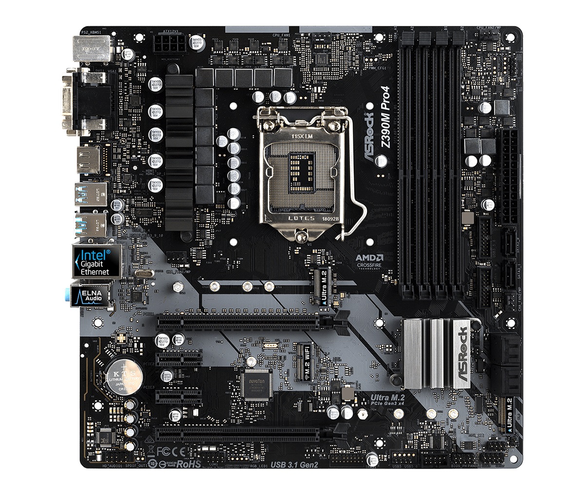 Дънна платка ASROCK Z390M PRO4
