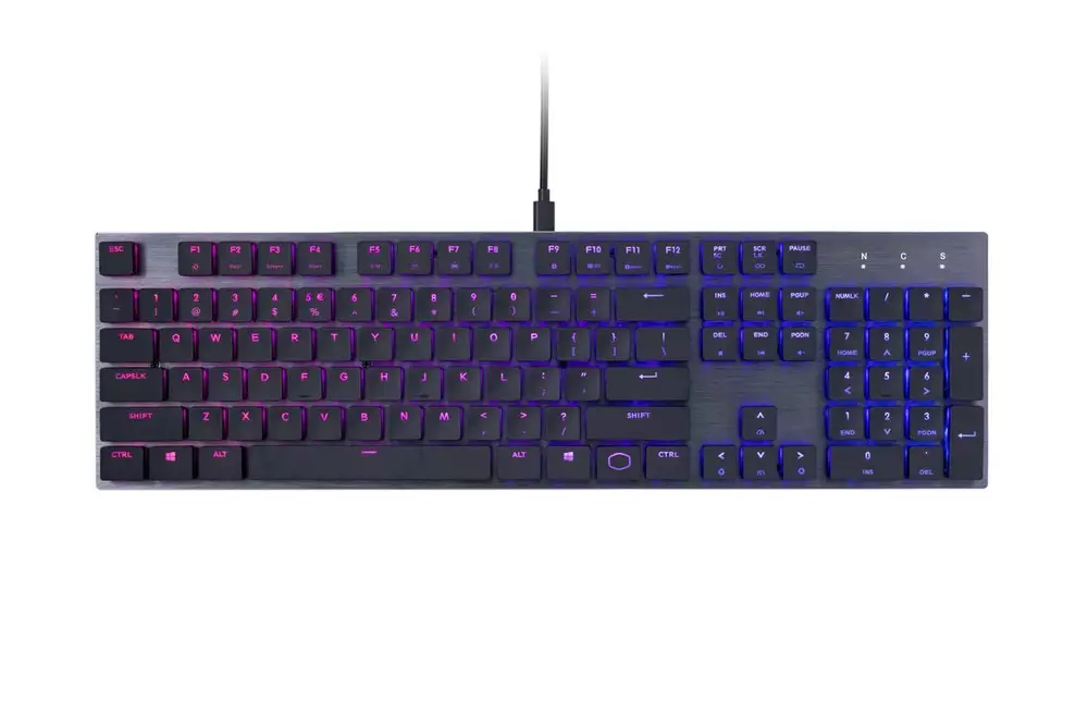 Παιχνιδιάρικο μηχανικό πληκτρολόγιο Cooler Master SK650 Cherry MX RGB Low Profile