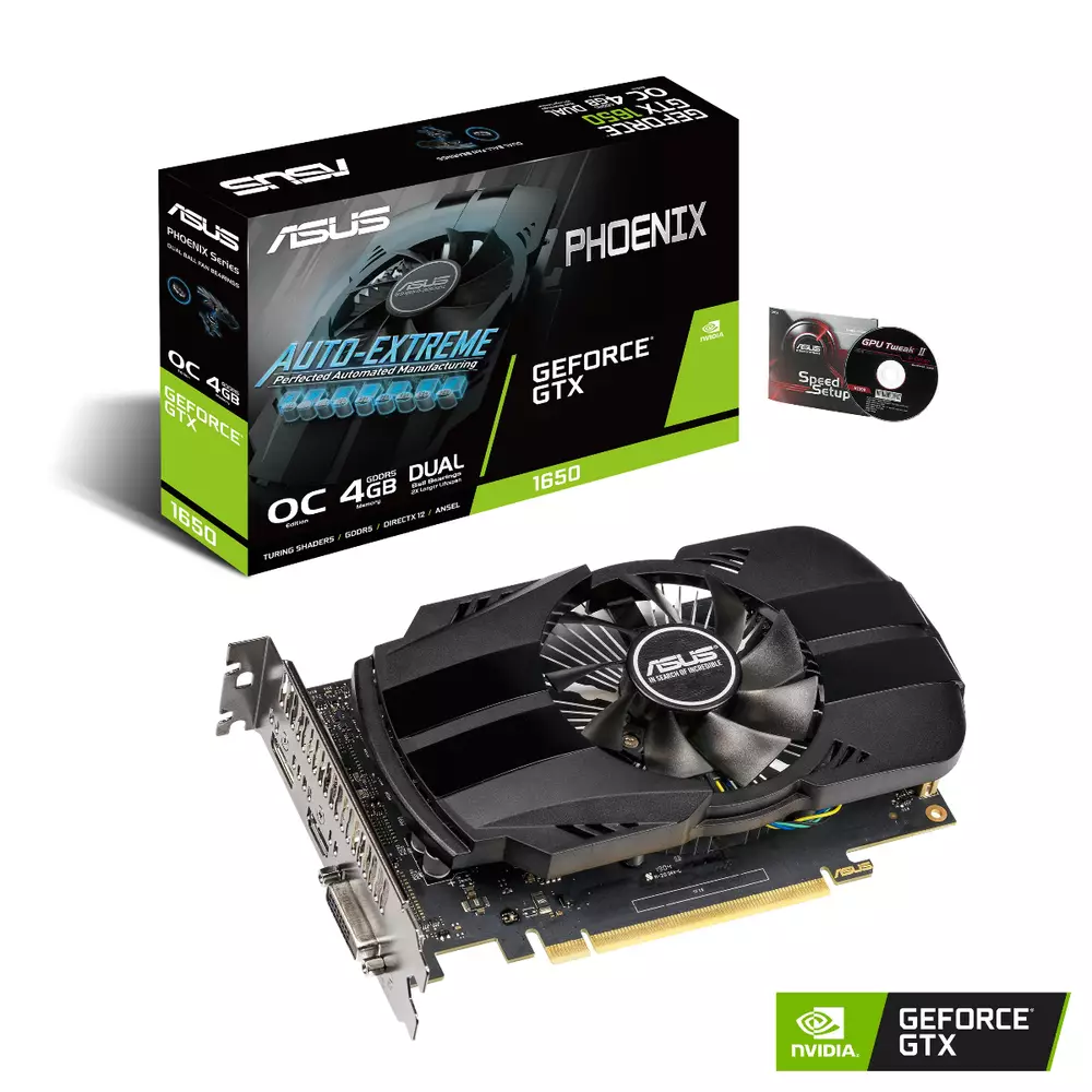 Видео карта ASUS PHOENIX GeForce GTX 1650 OC Edition 4GB