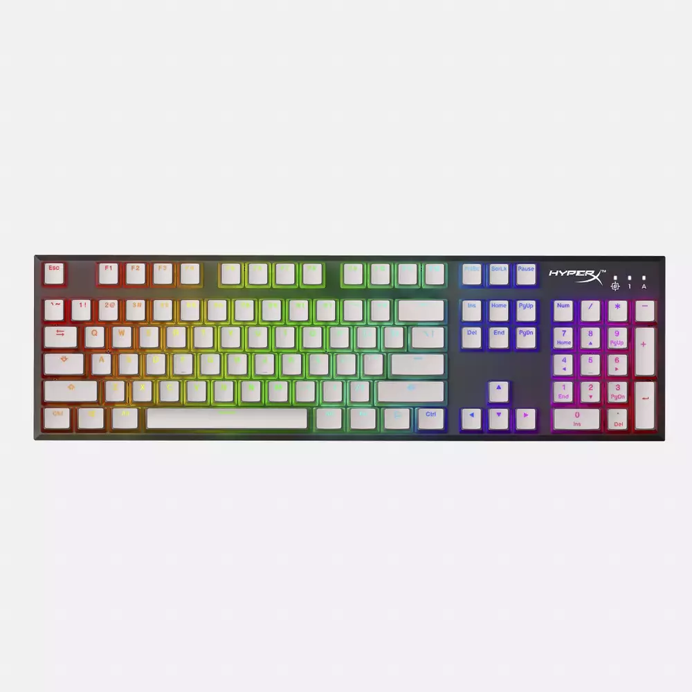 Капачки за механична клавиатура HyperX Pudding White Double Shot PBT Keycap Set upgrade kit
