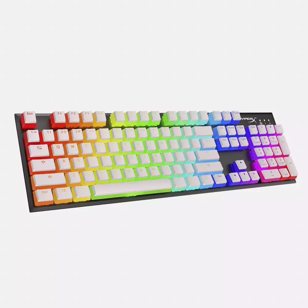Капачки за механична клавиатура HyperX Pudding White Double Shot PBT Keycap Set upgrade kit