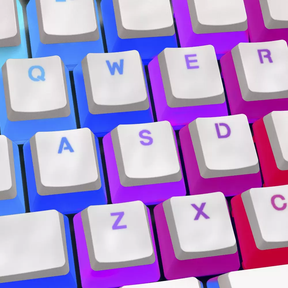 Капачки за механична клавиатура HyperX Pudding White Double Shot PBT Keycap Set upgrade kit