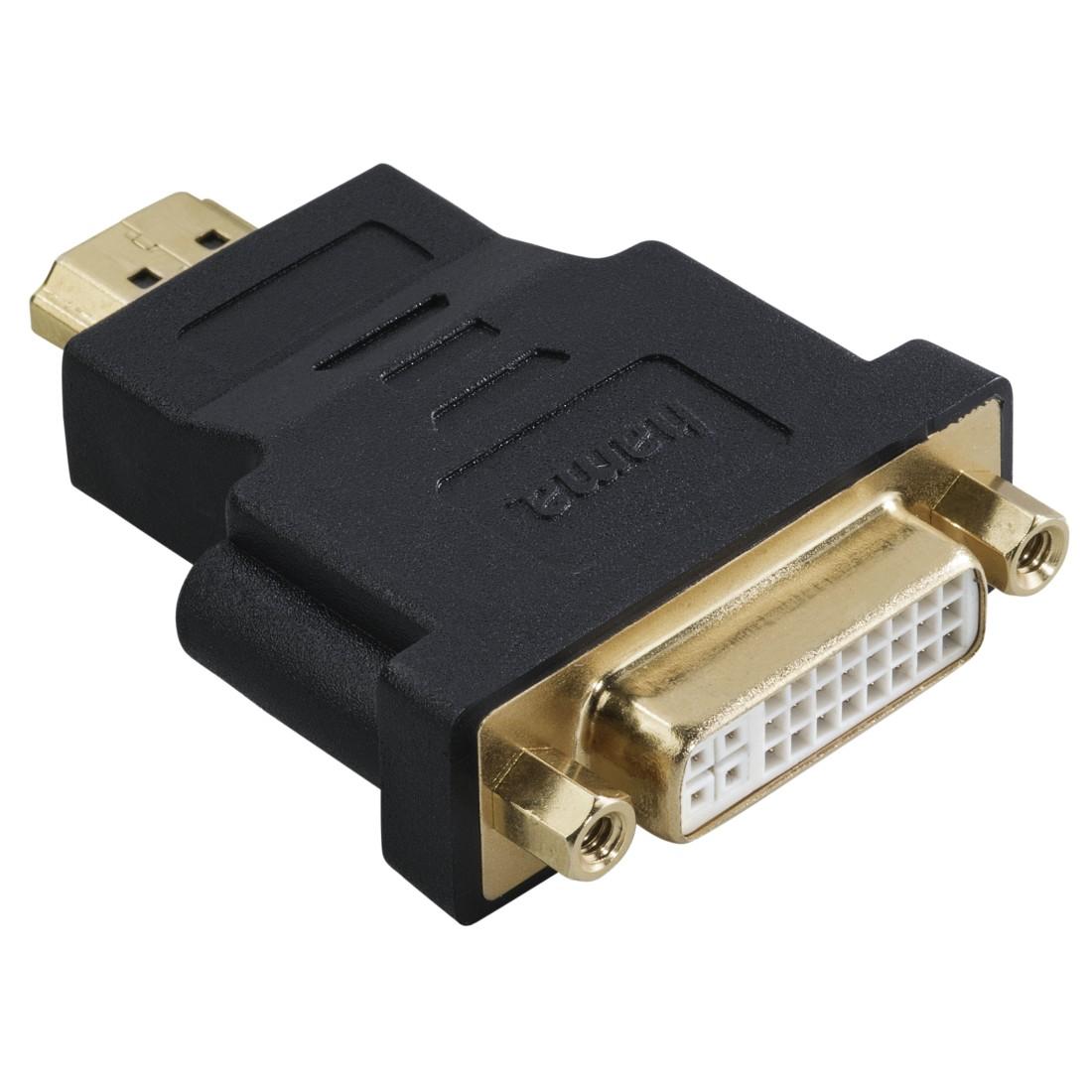 Адаптер HAMA 34036 DVI-D Dual Link женско - HDMI мъжко, Позлатени конектори, Екраниран, 3 Stars