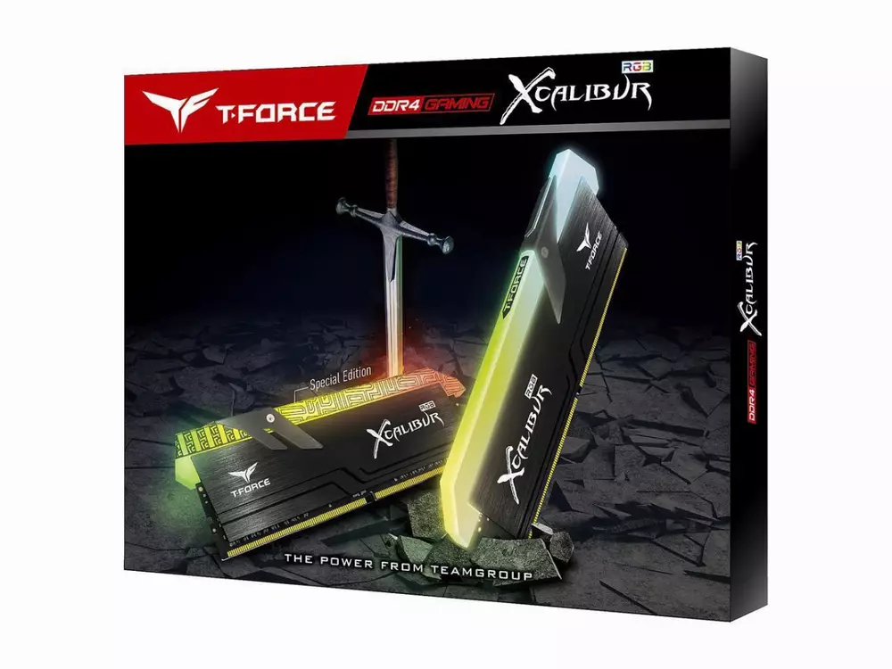 Памет Team Group T-FORCE XCALIBUR RGB 16GB (2x8GB) 3600 MHz DDR4 CL18
