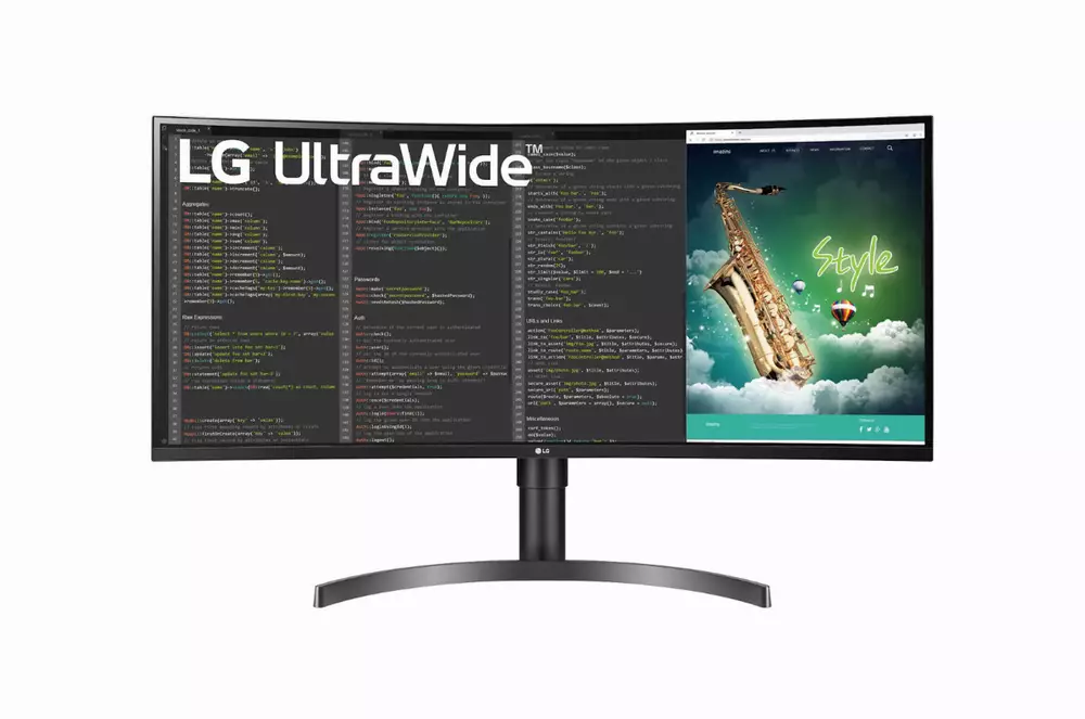 Монитор LG 34" 35WN75C-B, 3440x1440, VA, HDR10, 100Hz, 5ms, FreeSync, Curved