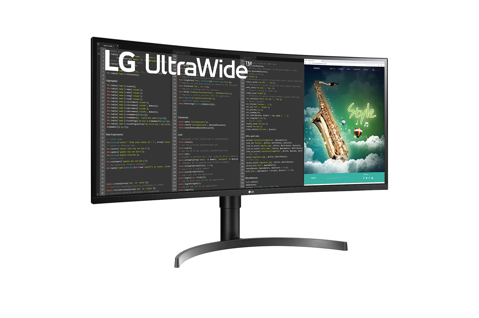 Монитор LG 34" 35WN75C-B, 3440x1440, VA, HDR10, 100Hz, 5ms, FreeSync, Curved