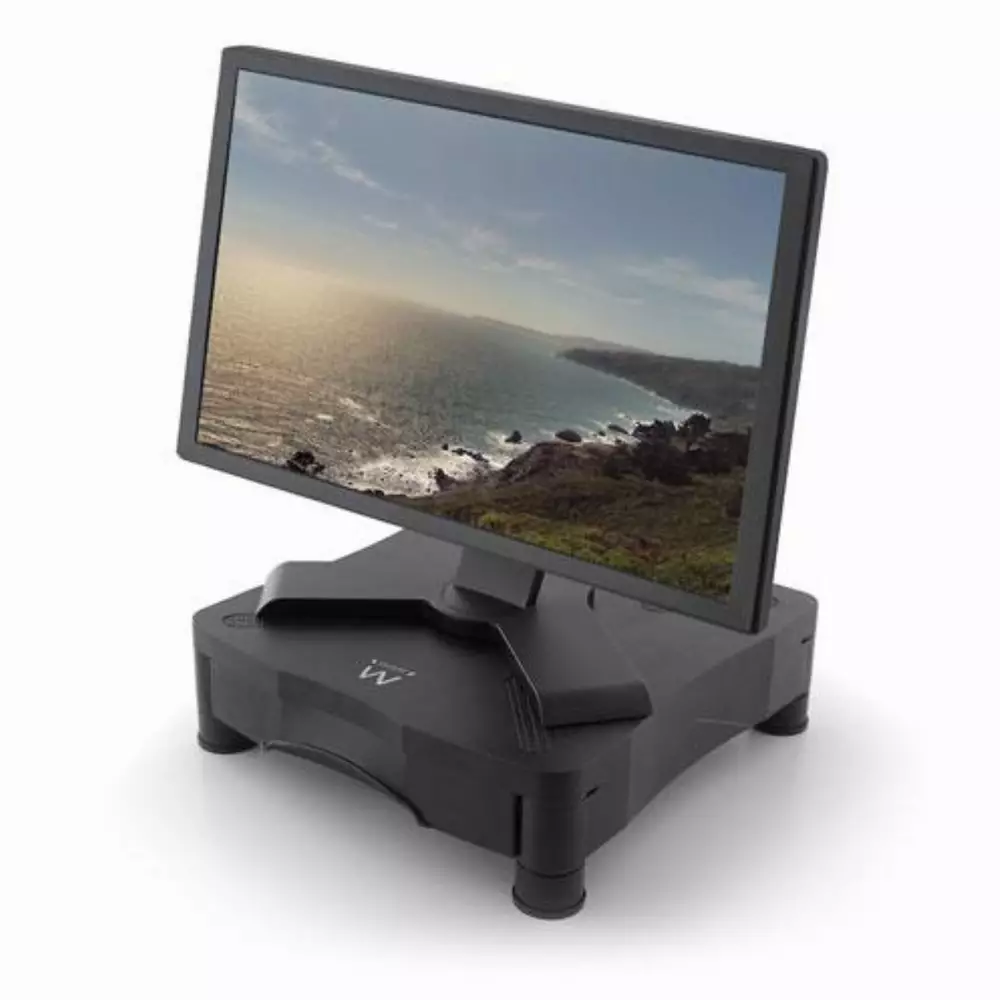 Стойка за монитор Ewent EW1280, за бюро, 27 кг, Черна