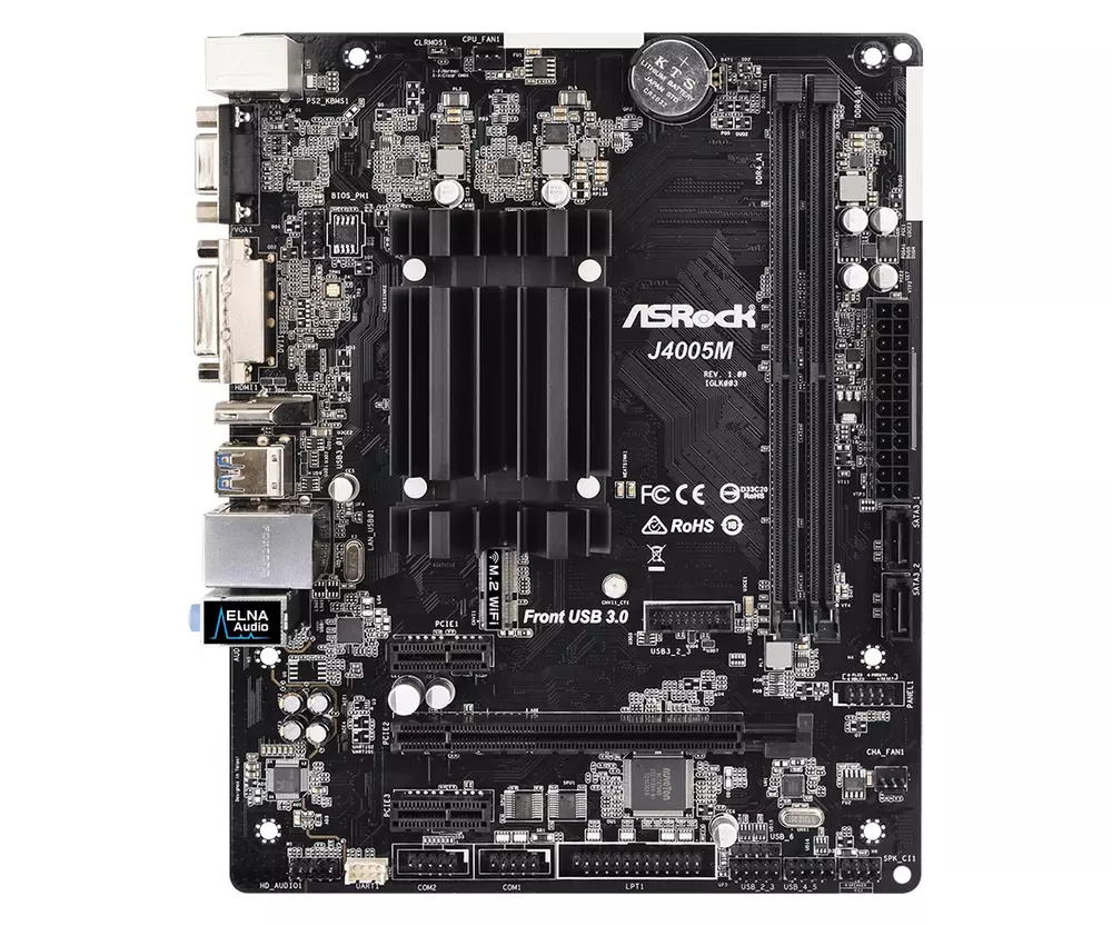Дънна платка ASROCK J4005M, Intel Dual-Core Processor J4005 (up to 2.7 GHz)