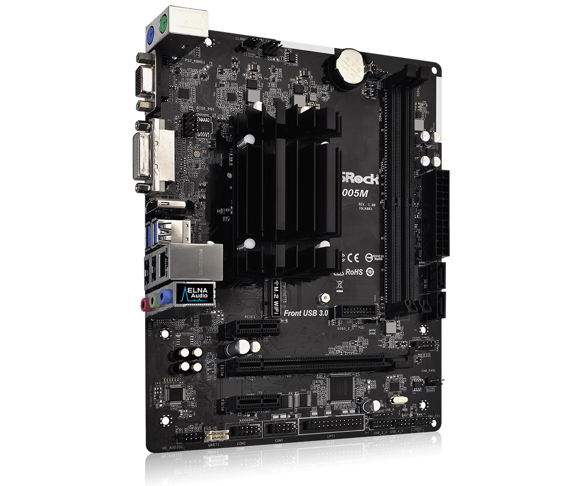 Дънна платка ASROCK J4005M, Intel Dual-Core Processor J4005 (up to 2.7 GHz)