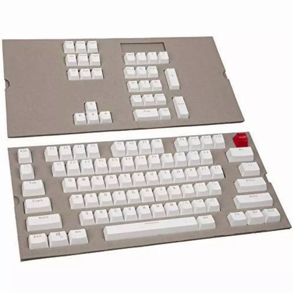 Капачки за механична клавиатура Glorious ABS Doubleshot 104-Keycap White US-Layout