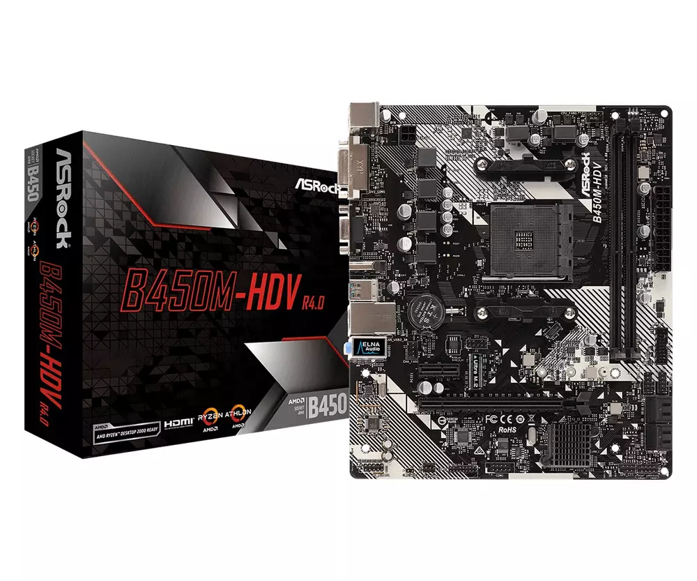 Дънна платка ASROCK B450M-HDV R4.0 